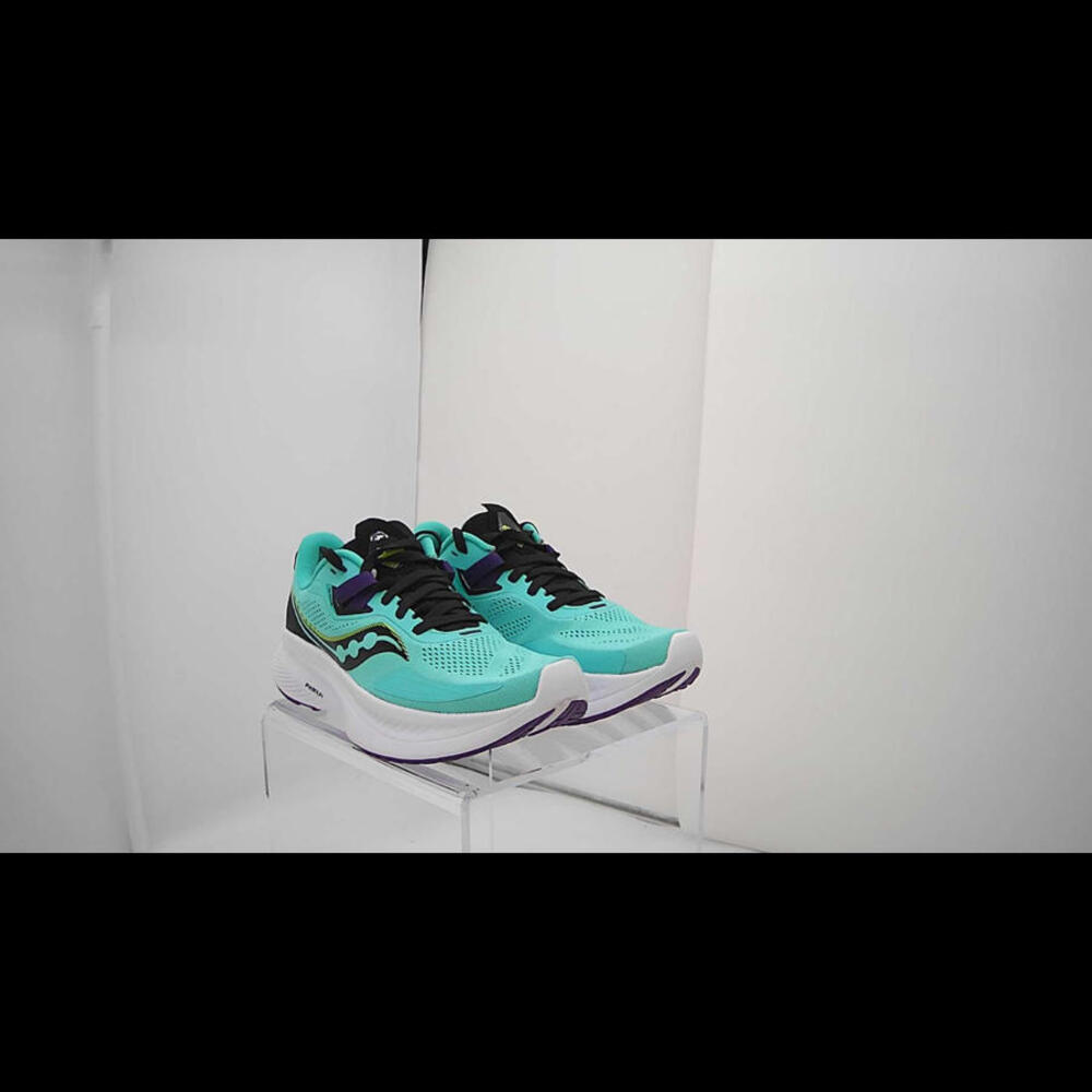 Saucony Women's Guide 15 Running Shoe, Cool Mint/Acid, 6